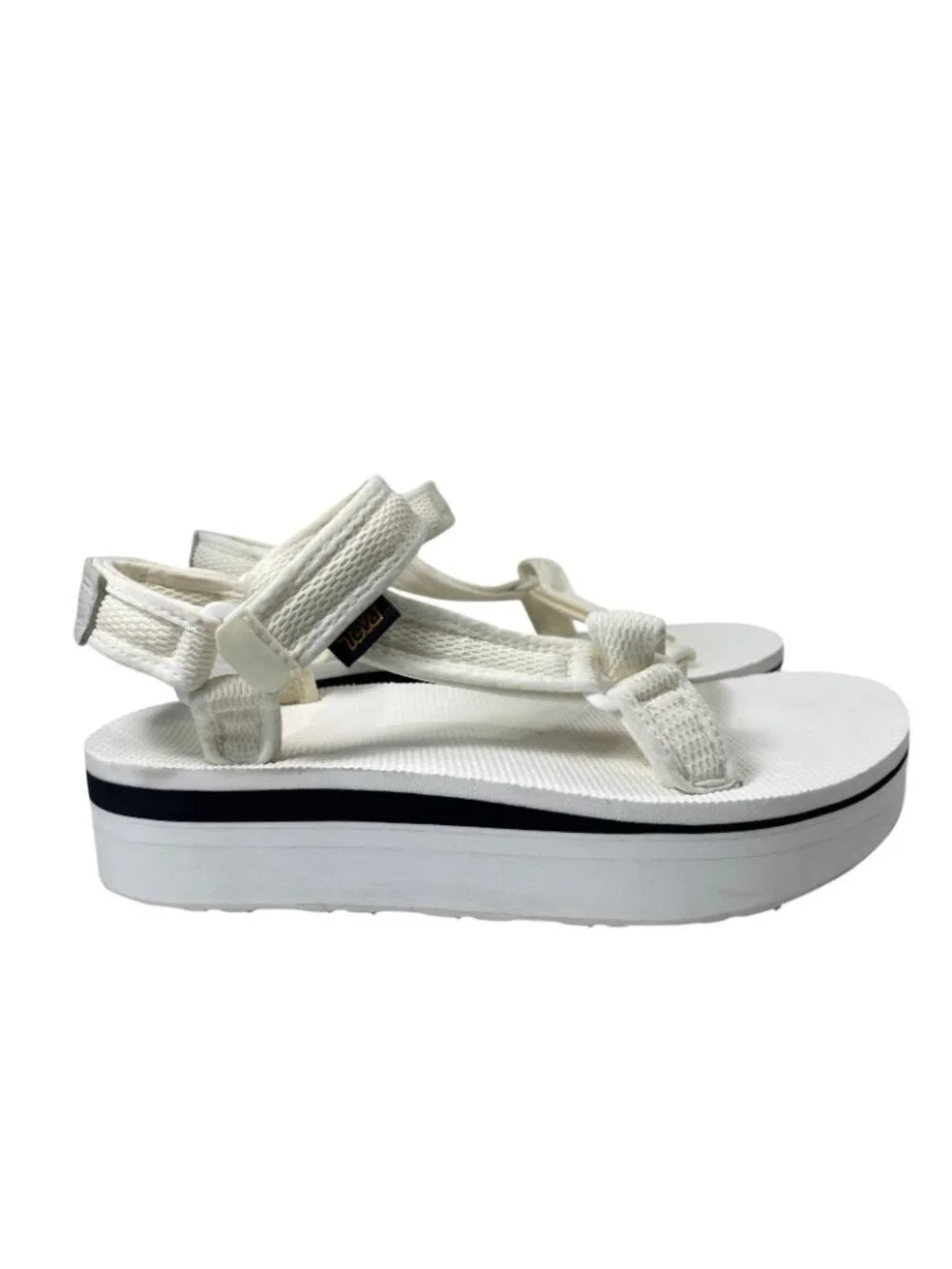 Teva Flatform Universal Mesh Sandals 10 Bright White Casual Summer Beach Resort